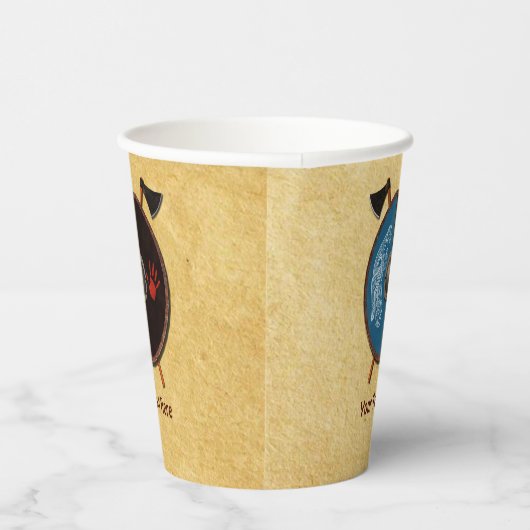 Gobelets En Papier Bouclier viking et axes (Droite)