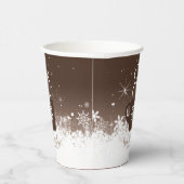 Gobelets En Papier Boug à vapeur boisson chaude avec bordure de neige (Droite)