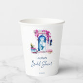 Gobelets En Papier Bougainvillea Douche nuptiale à thème méditerranée (Verso)