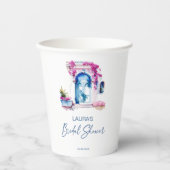 Gobelets En Papier Bougainvillea Douche nuptiale à thème méditerranée (Recto)