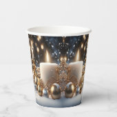 Gobelets En Papier Bougies de vacances Coupes en papier (Verso)