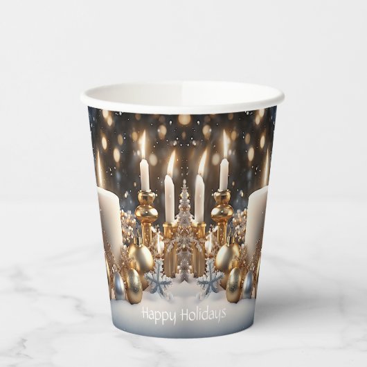 Gobelets En Papier Bougies de vacances Coupes en papier (Gauche)
