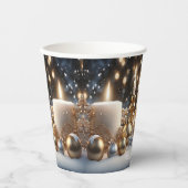Gobelets En Papier Bougies de vacances Coupes en papier (Recto)