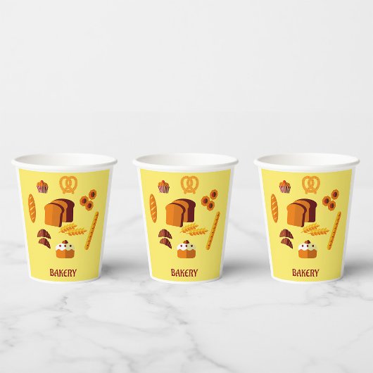 Gobelets En Papier Boulangerie Pâtisseries et sucreries à thème