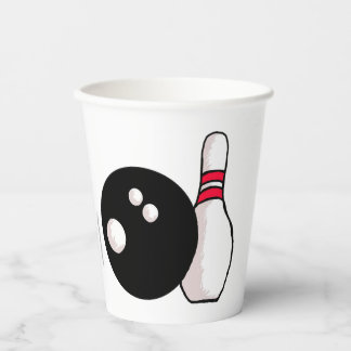 Gobelets En Papier Boule de Bowling et coupes en papier à épingles