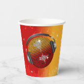 Gobelets En Papier Boule Disco Étincelante (Recto)