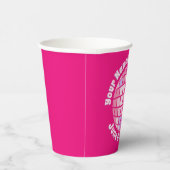 Gobelets En Papier Boule Disco Rose Retro PERSONNALISÉE (Droite)