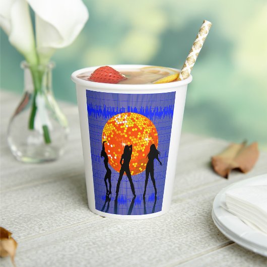 Gobelets En Papier Boule Orange Disco