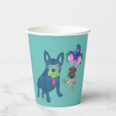 Gobelets En Papier Bouledogue français cartoon (Verso)