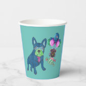 Gobelets En Papier Bouledogue français cartoon (Recto)
