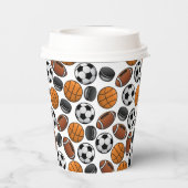 Gobelets En Papier Boules de sport (Verso)