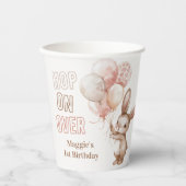 Gobelets En Papier Boulon lapin mignon Pâques Printemps 1er anniversa (Recto)