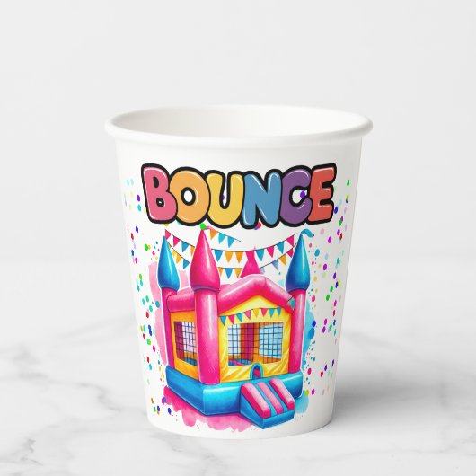 Gobelets En Papier Bounce House Anniversaire Bash (Verso)