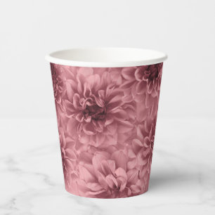 Gobelets En Papier Bouquet de dahlias mauves clairs