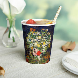Gobelets En Papier Bouquet de fleurs dans un vase de Vincent Van Gogh
