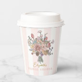 Gobelets En Papier Bouquet Floral Frais du Marché Fête de Mariage (Recto)