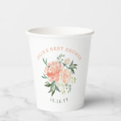 Gobelets En Papier Bouquet floral printemps Fête des mariées bébé (Recto)