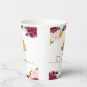 Gobelets En Papier Bourgogne automne fleuri Petit citrouille 1er anni (Droite)