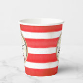 Gobelets En Papier boussole pirate rayée (Gauche)