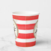 Gobelets En Papier boussole pirate rayée (Droite)