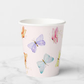 Gobelets En Papier Bouteille d'aquarelle 1er anniversaire (Verso)