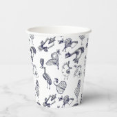 Gobelets En Papier Bouteille de café aux oiseaux de fée (Verso)