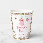 Gobelets En Papier Bouteille De Fraise Avec Baby shower Motif (Verso)