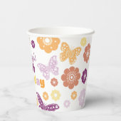 Gobelets En Papier Bouteille Rétro Coupes de fête d'anniversaire (Verso)