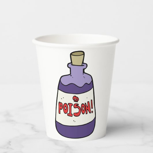 Gobelets En Papier Bouteille Violette De Poison (Recto)
