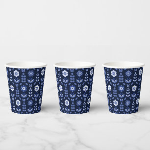 Gobelets En Papier Bouteilles de papillons de fleurs scandinaves