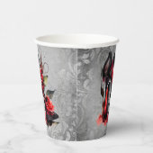 Gobelets En Papier Boutique gothique fashionista rouge en bas avec Ro (Droite)