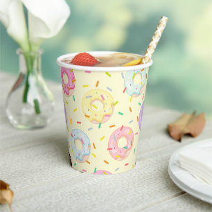 Gobelets En Papier Boutique pâtisserie fine Sprinkles Donuts motif