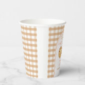 Gobelets En Papier Bow Our Little Cutie Pie Automne En vichy 1er Anni (Droite)