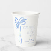 Gobelets En Papier Bow Quelque Chose De Bleu Avant De Faire Fête des (Verso)