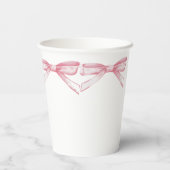Gobelets En Papier Bow rose (Verso)