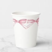 Gobelets En Papier Bow rose (Recto)