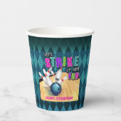 Gobelets En Papier Bowling Birthday Paper Cup - Girl (Recto)