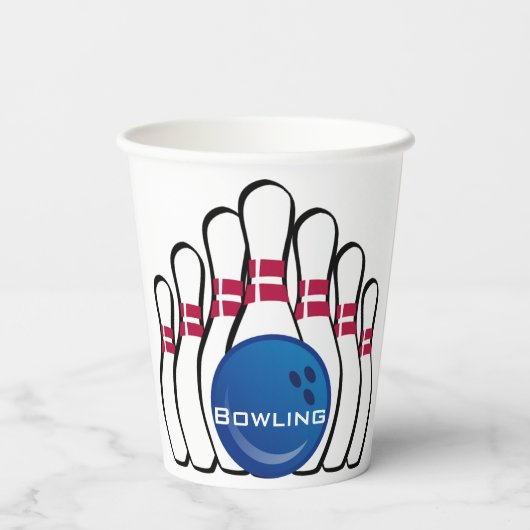 Gobelets En Papier Bowling Design Paper Cup (Verso)