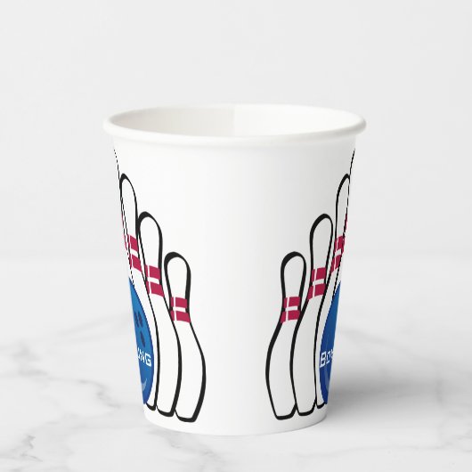 Gobelets En Papier Bowling Design Paper Cup (Gauche)