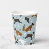 Gobelets En Papier Boxer Bones de chien et pinces de papier (Droite)