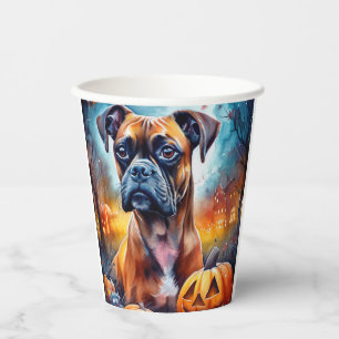 Gobelets En Papier Boxer Halloween avec la peur Citrouille