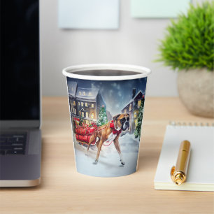 Gobelets En Papier Boxeur Saison des Fêtes de Noël