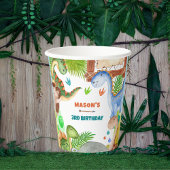 Gobelets En Papier Boy Dinosaur 3rd Birthday Party 
