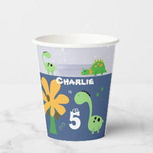 Gobelets En Papier Boy Dinosaur Jurassic fête d'anniversaire