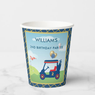 Gobelets En Papier Boy Golf Thème 2ème anniversaire