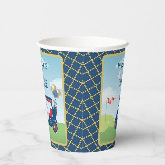 Gobelets En Papier Boy Golf Thème 3ème anniversaire (Droite)