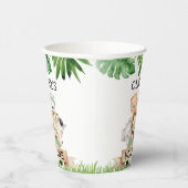 Gobelets En Papier Boy Jungle Wild One Birthday Tasses en papier (Droite)