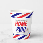 Gobelets En Papier Boy Sports Baseball fête d'anniversaire (Verso)