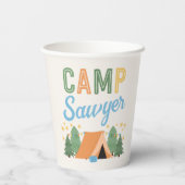 Gobelets En Papier Boy's Camping Party Paper Cups (Verso)