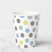 Gobelets En Papier Boys Jouets Anniversaire Pastel Blue Pois (Verso)